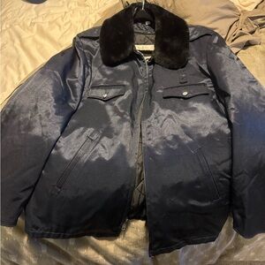 Blauer Black Jacket with Faux Fur Collar+ zip out liner